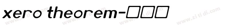 xero theorem字体转换